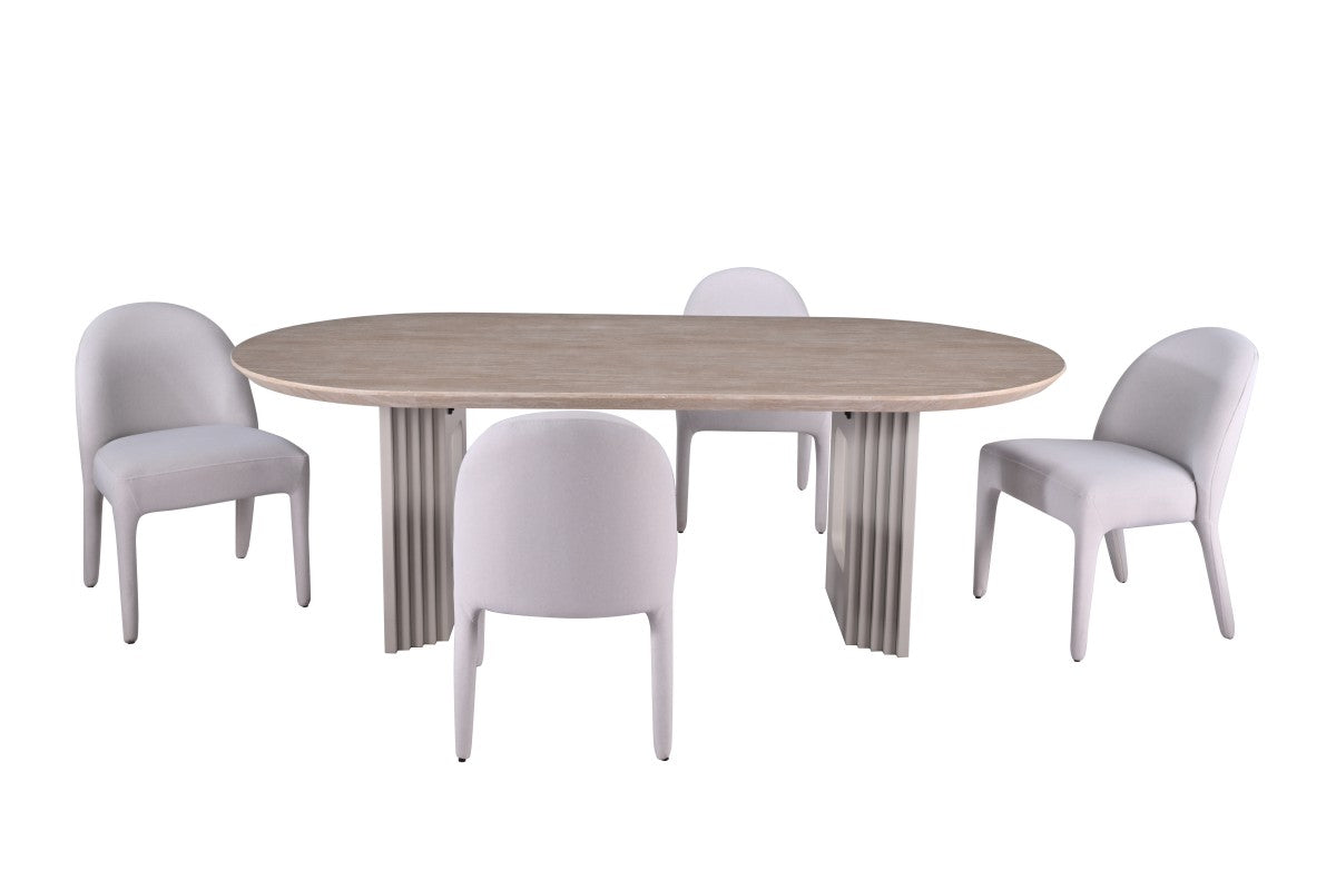 5-PIECE DINING SET - BEIGE