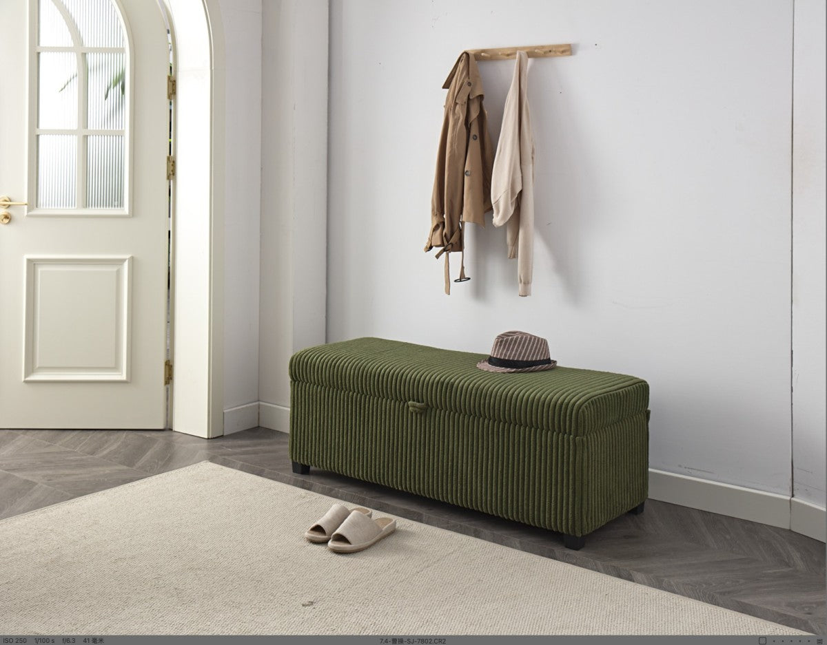 STORAGE OTTOMAN - GREEN